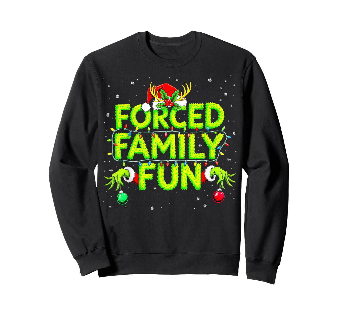 Forced Family Fun Christmas Shirts Matching Family Pajama T-Shirt