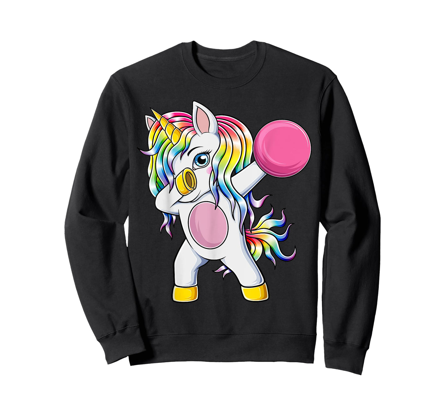Cute Bowling Unicorn Dab Dance Dabbing Bowler Girls Kids T-Shirt