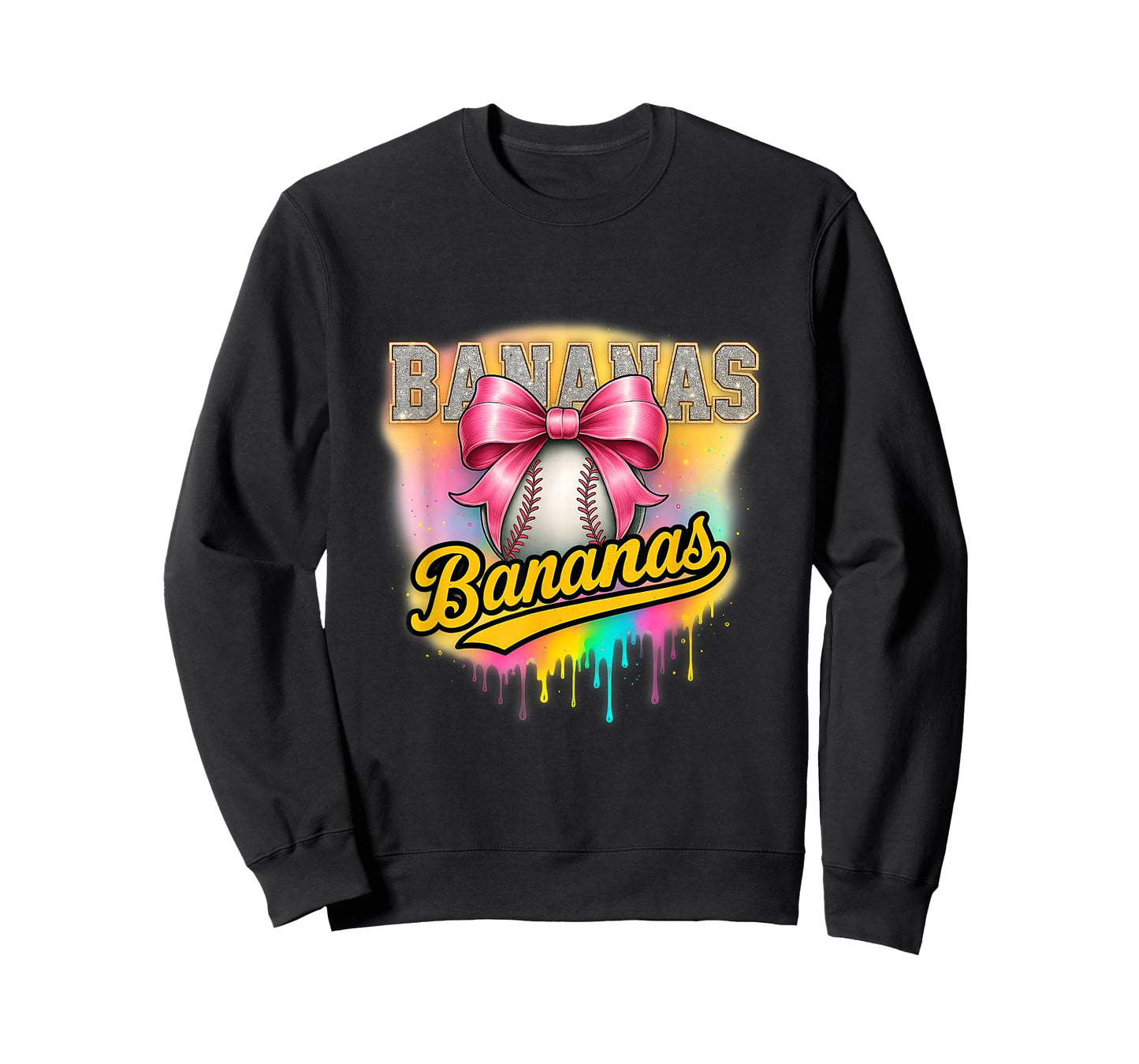 Vintage Retro Bananas Name Coquette Bow Gifts T-Shirt