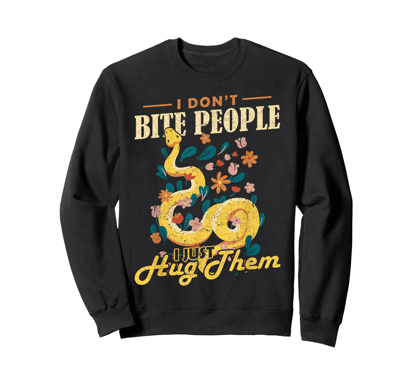 Reptile I Dont Bite People Banana Ball Python T-Shirt