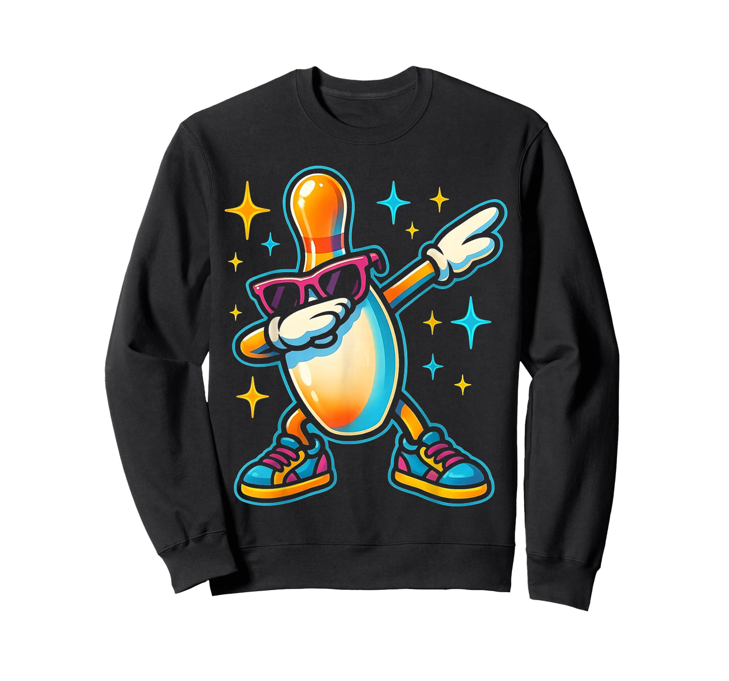 Bowling Pin Dabbing Sunglasses Bowler Player Kids Boys Men T-Shirt