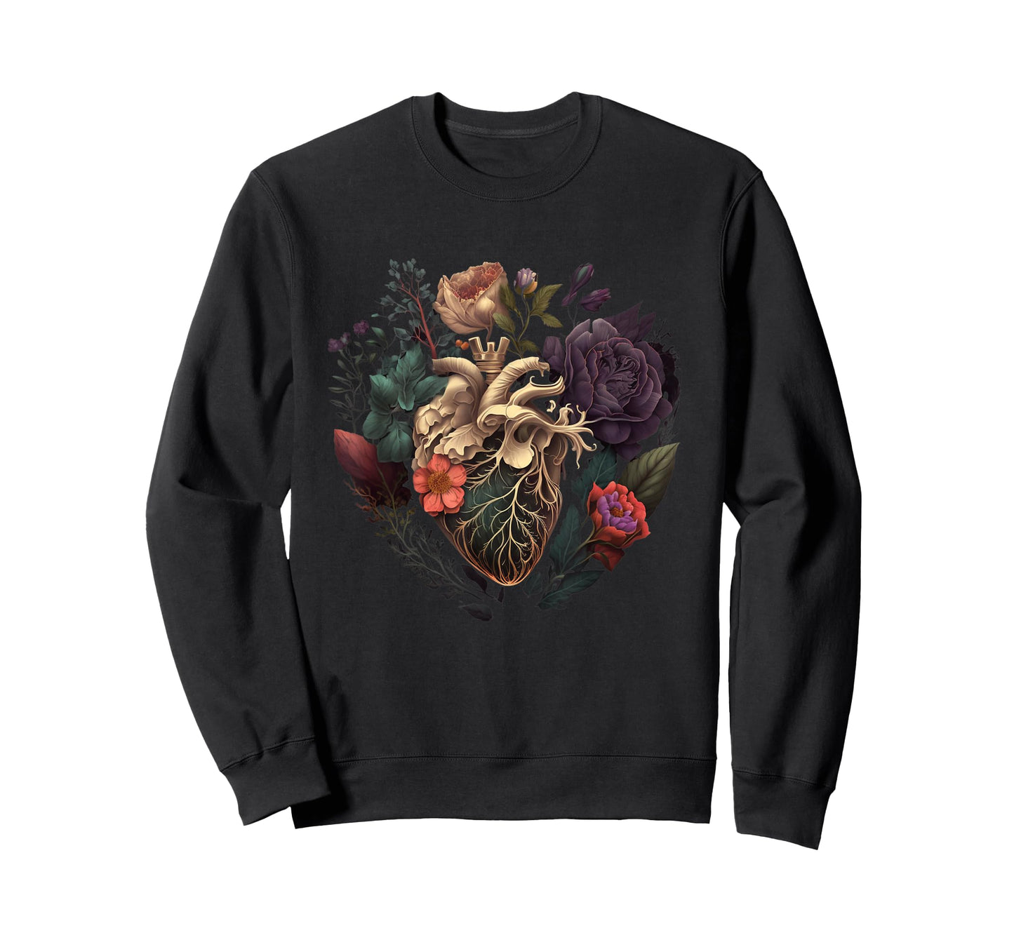 Anatomical Heart and Flowers for Your Love T-Shirt