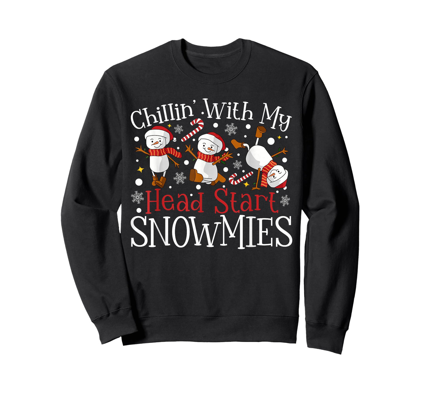 Chillin' With My Head Start Snowmies Teacher Christmas Kids T-Shirt