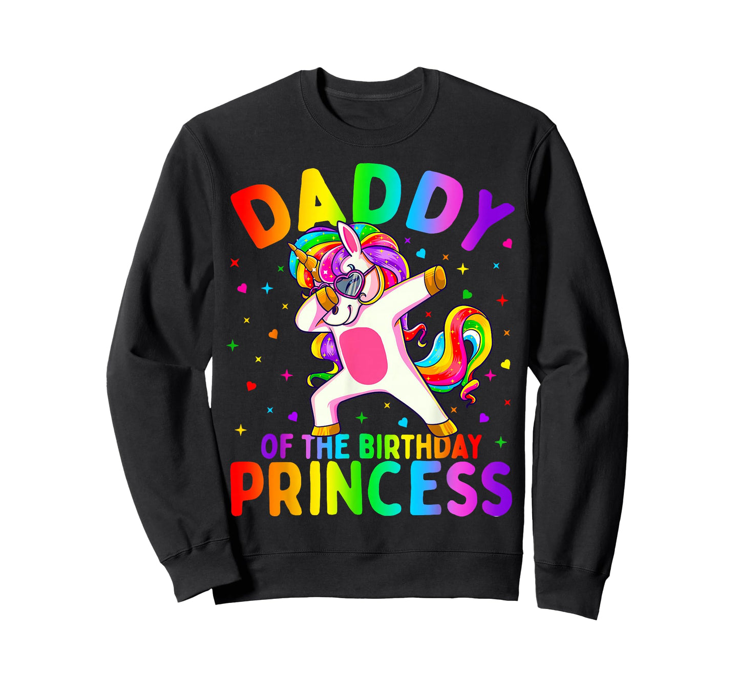 Daddy of The Birthday Princess Girl Dabbing Unicorn Dad T-Shirt