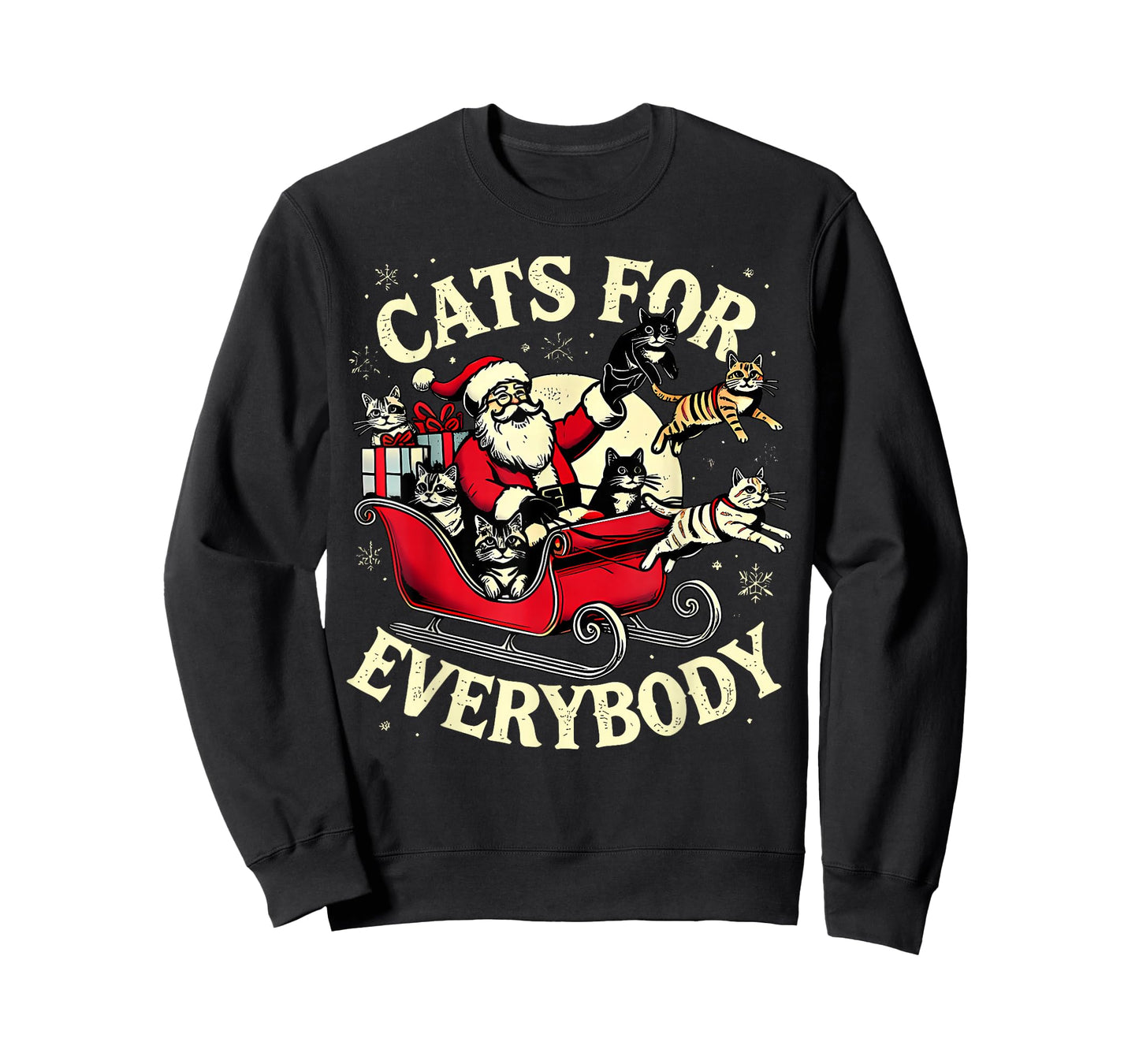 Christmas Cats for Everybody Santa Lover Holiday T-Shirt