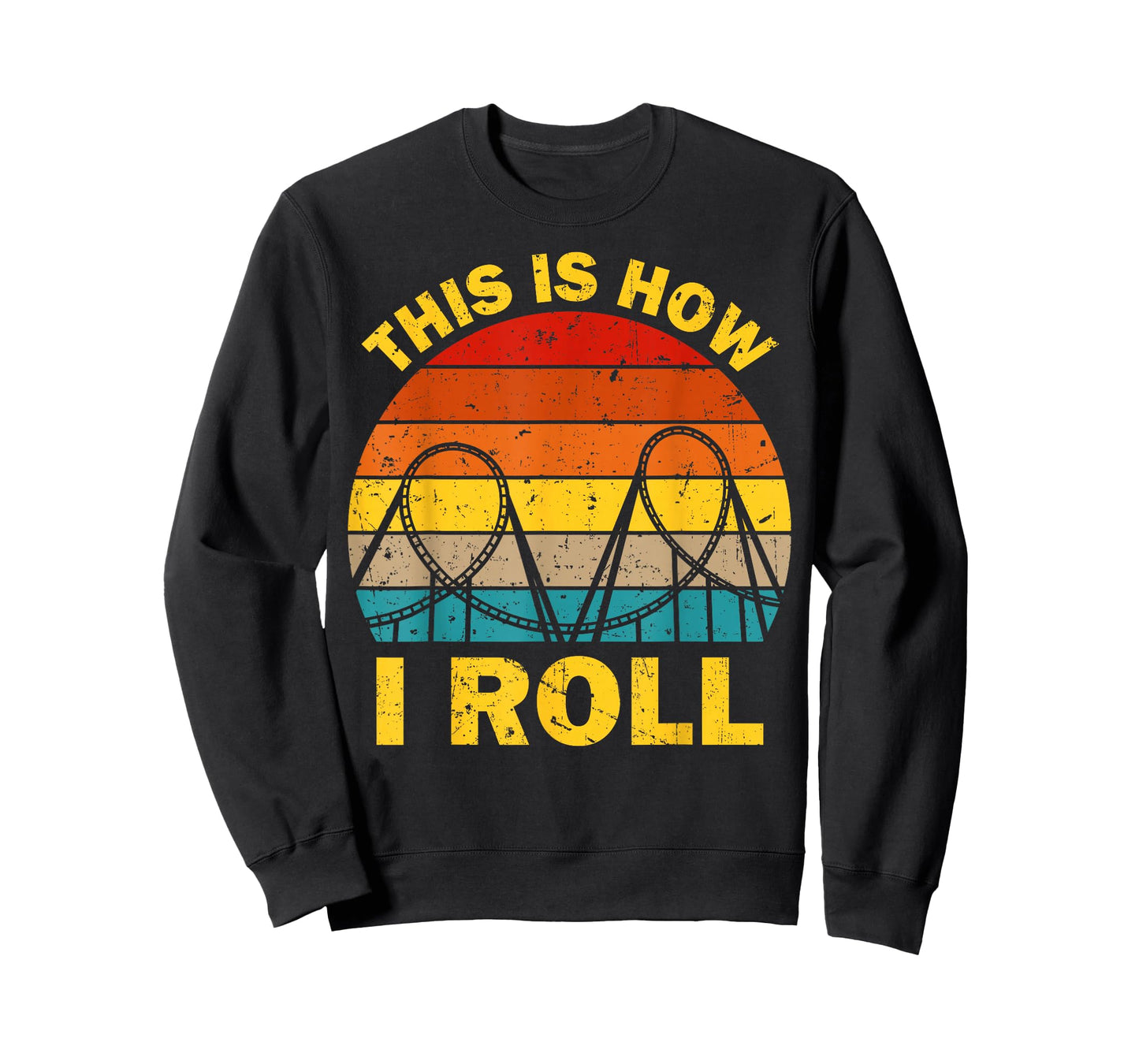 Cool Roller Coaster For Men Women Amusement Theme Park Retro T-Shirt
