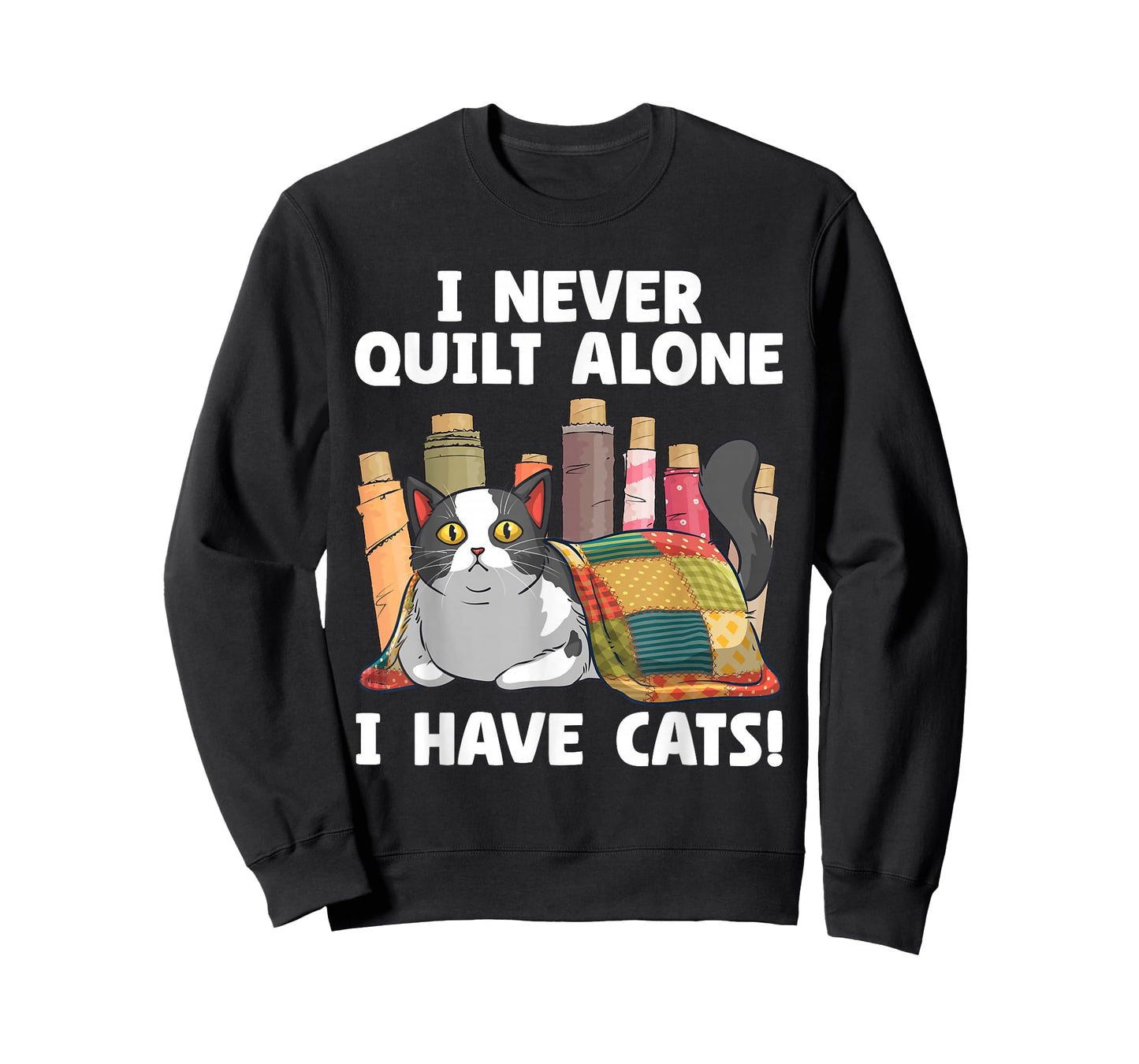 Funny Quilting Art for Men Women Cat Quilt Sewing Quilter T-Shirt