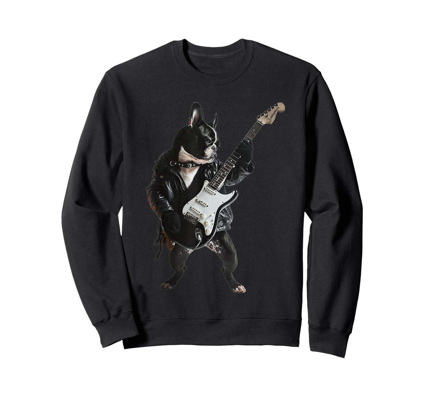 Boston Terrier Guitar T-Shirt