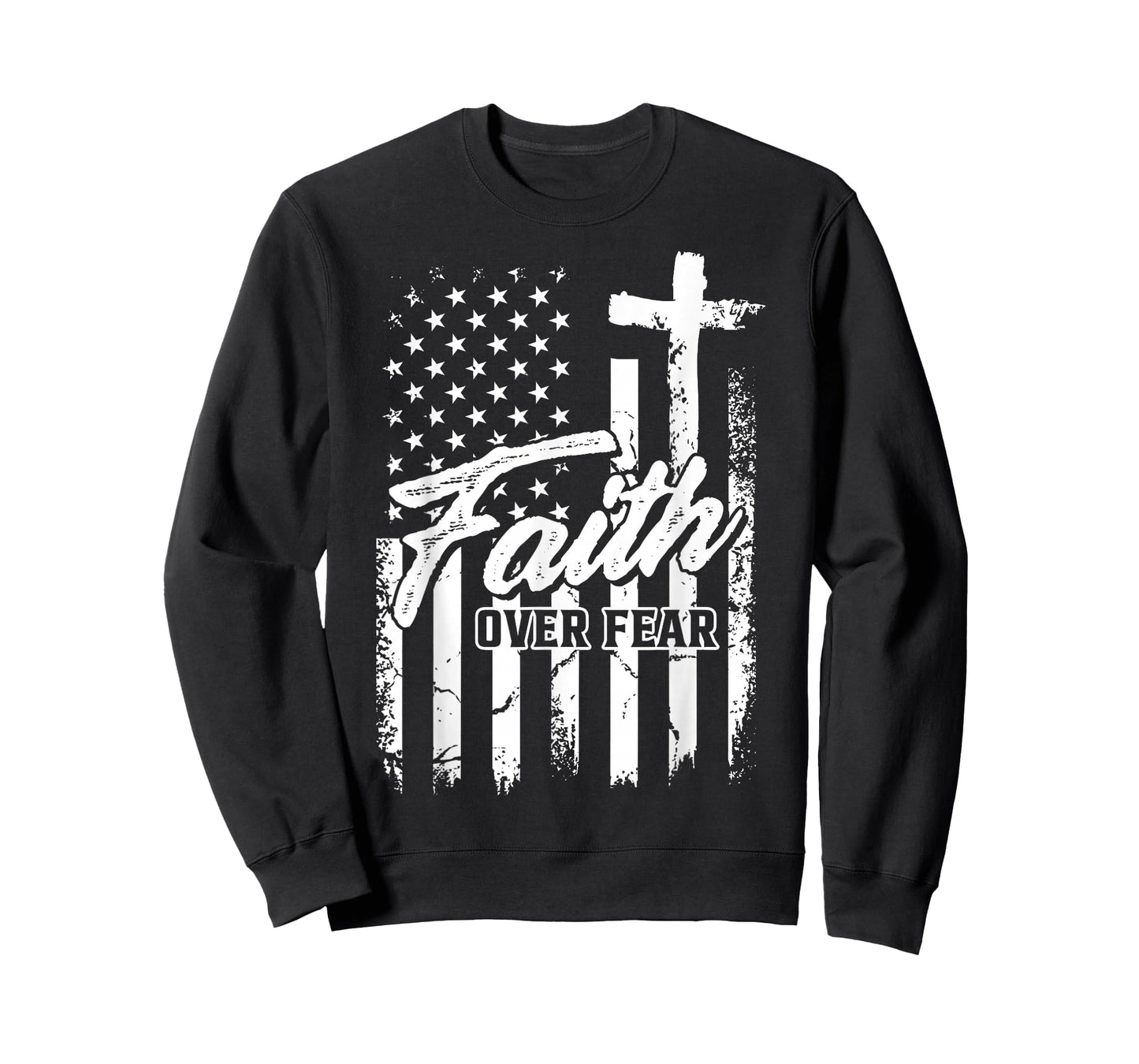 Red Freedom Shirt Faith Over Fear USA Flag Patriotic T-Shirt
