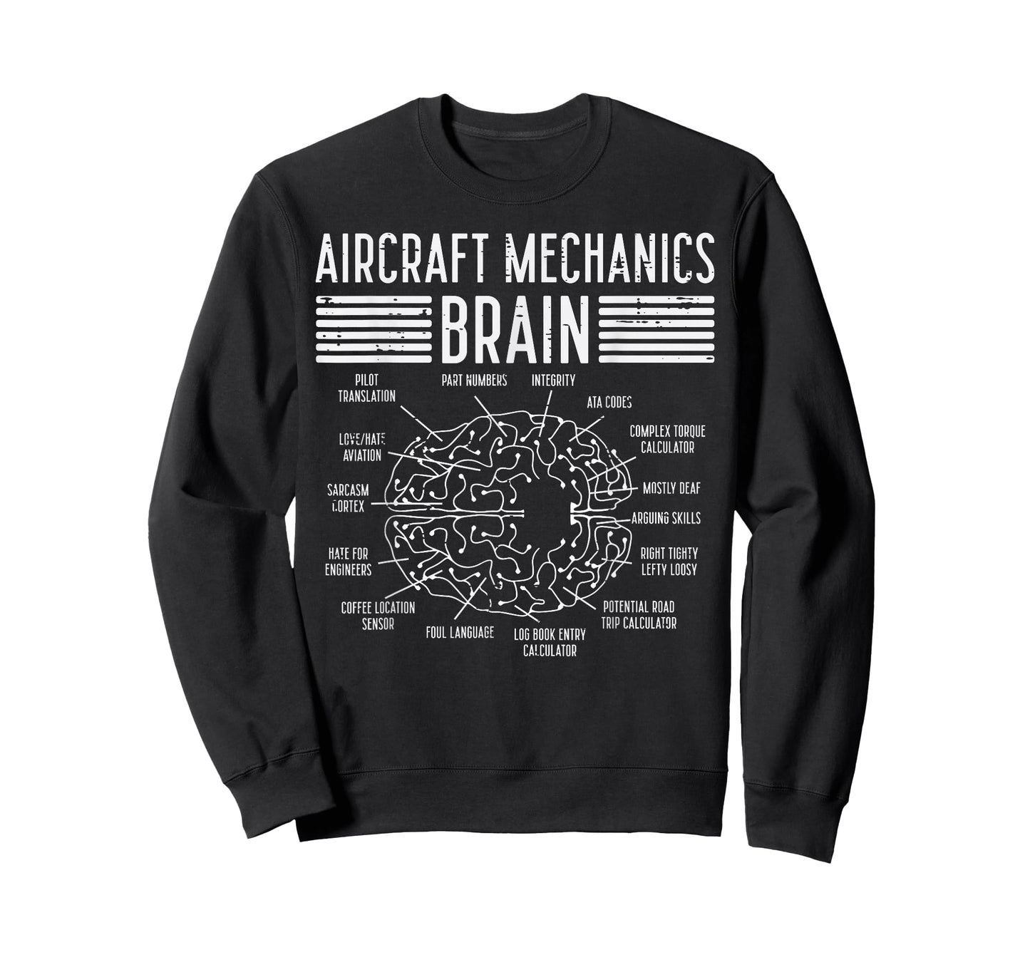 Aircraft Mechanics Brain Fun Airplane Maintenance Men Women T-Shirt
