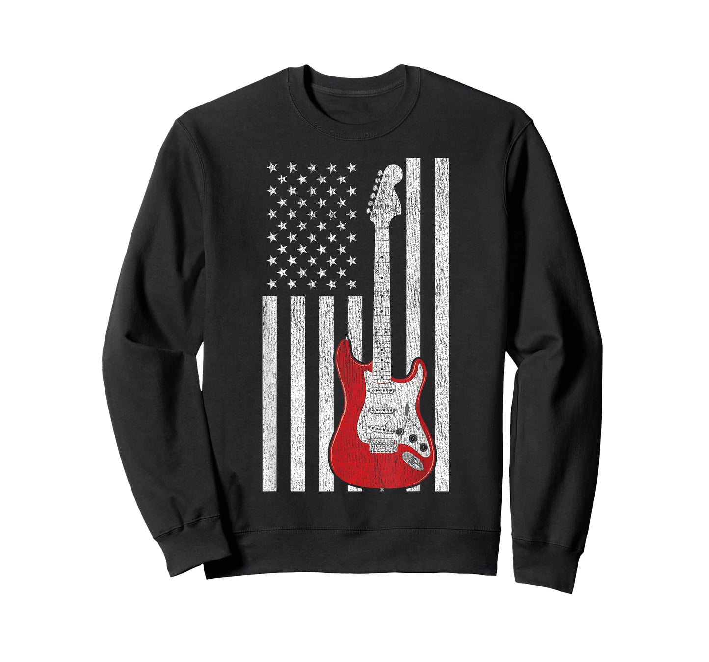 Patriotic American Flag Electric Guitar TShirt T-Shirt