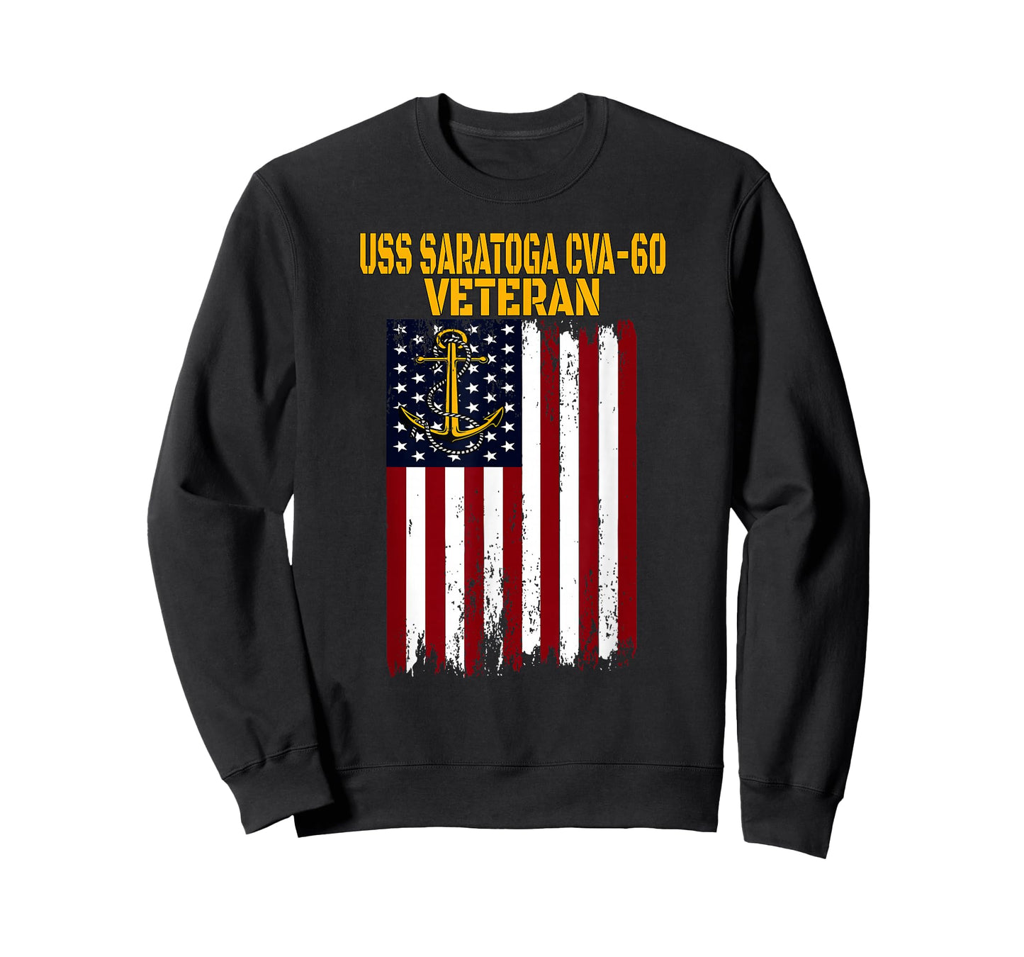 Sailor Veterans Apparel for Sons Fathers Grandpas USS Saratoga CVA-60 CV-60 Aircraft Carrier Veteran's Day T-Shirt