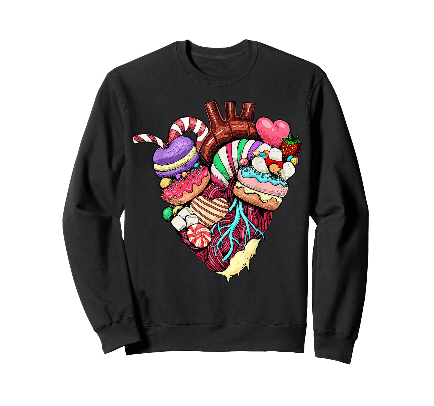 Anatomical Heart Shirt Sweet Candy Heart Cardiology Cardiac T-Shirt