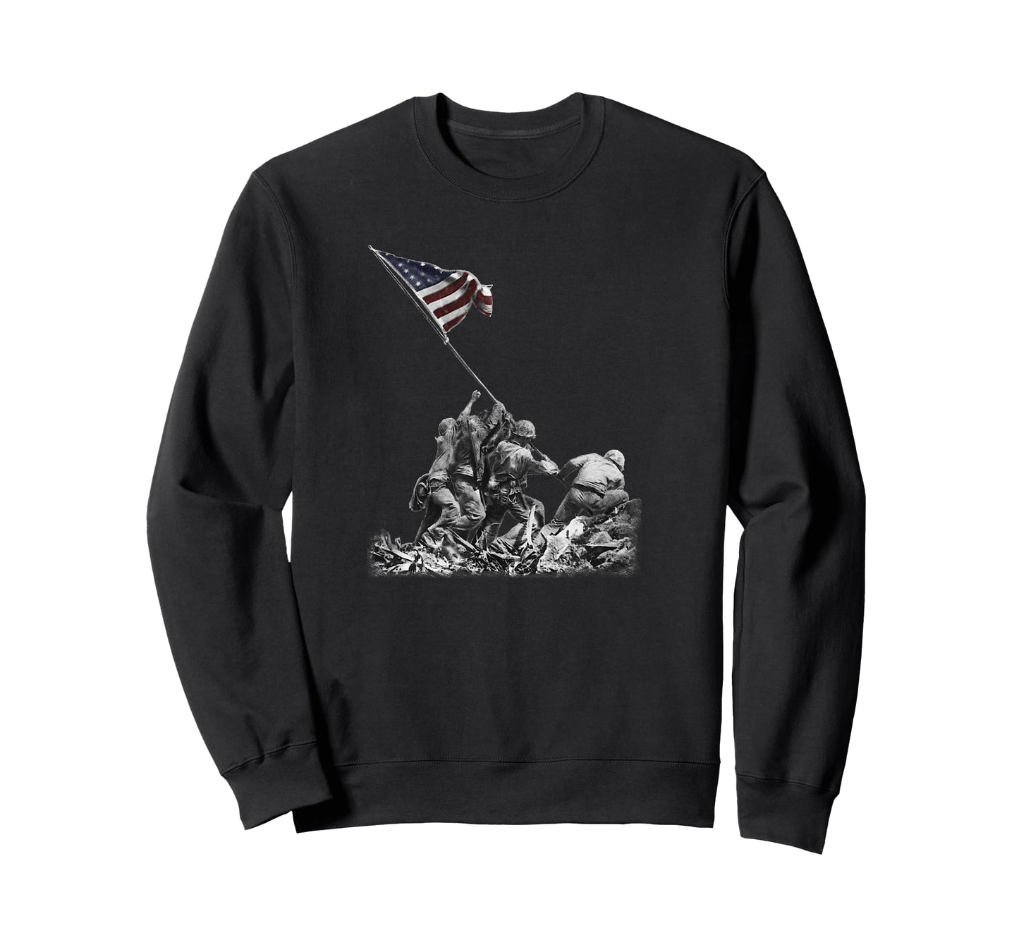 Military Machine Iwo Jima T-Shirt - WWII Commemorative T-Shirt, Men's Black Small