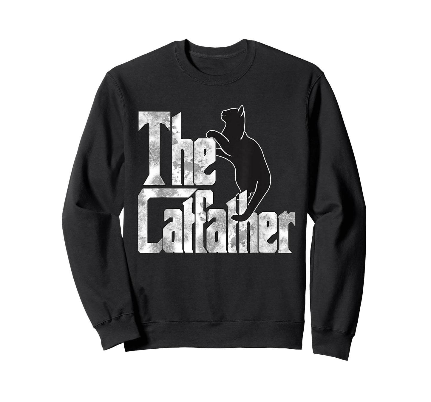 The Catfather Black Cat Father Mafia Whiskers Male Daddy T-Shirt