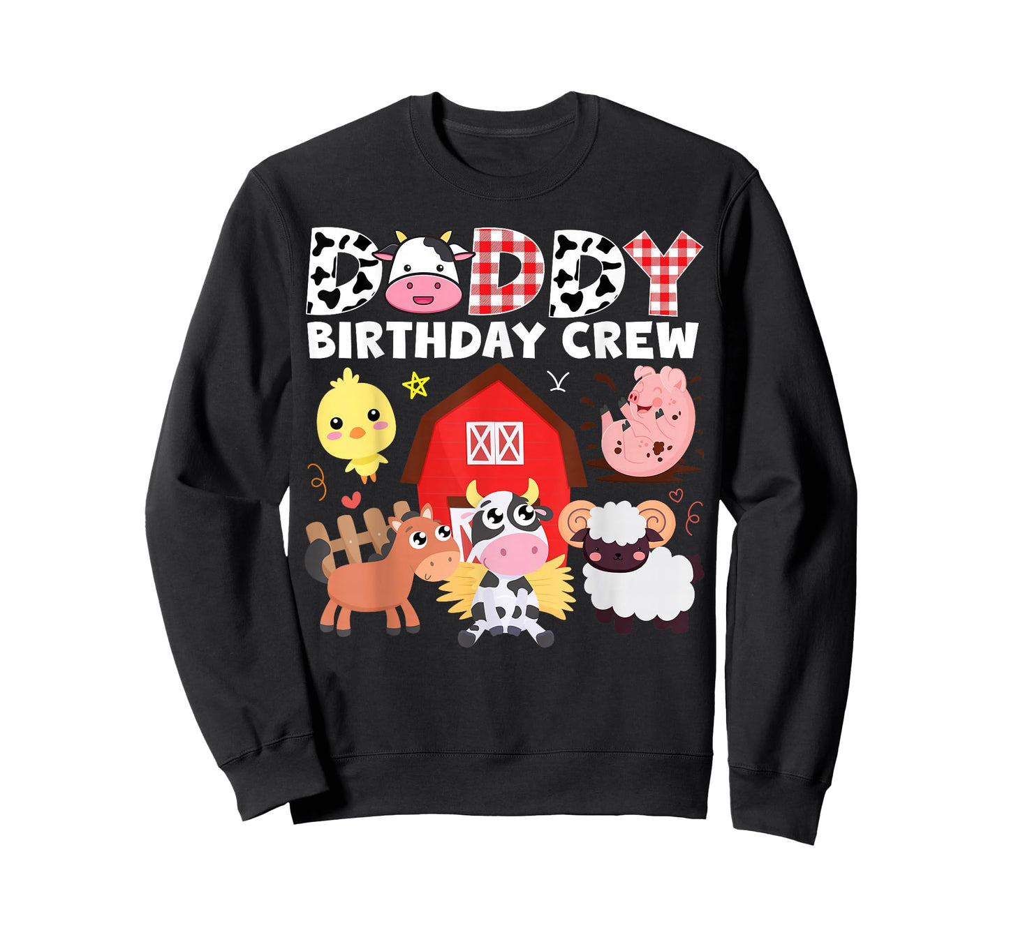 Cow Daddy Birthday Crew Farm Theme Animals Birthday Party T-Shirt