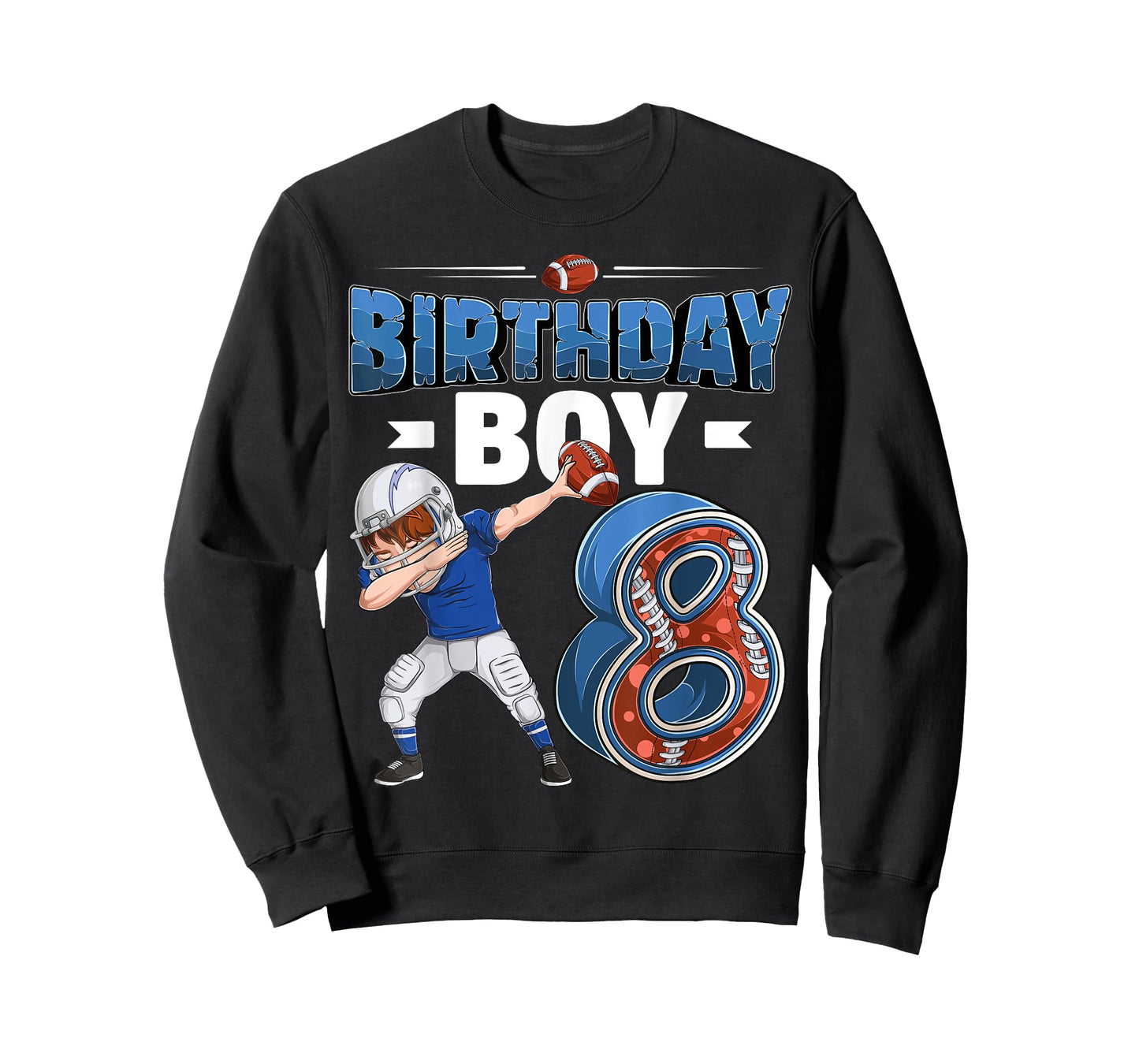 dabbing boy 8 year old American football 8th birthday T-Shirt