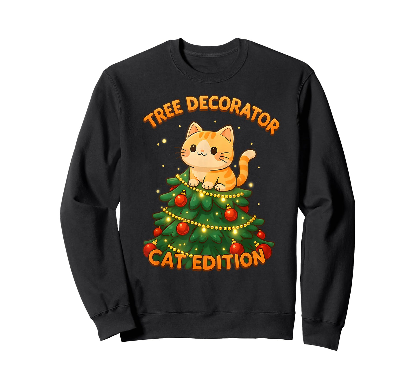 Tree Decorator Cat Edition Tee, Funny-Cat Christmas X-Mas T-Shirt