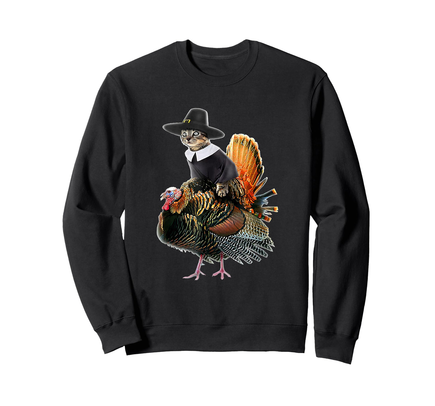 Thanksgiving Cat Pilgrim Costume Thanksgiving Turkey T-Shirt