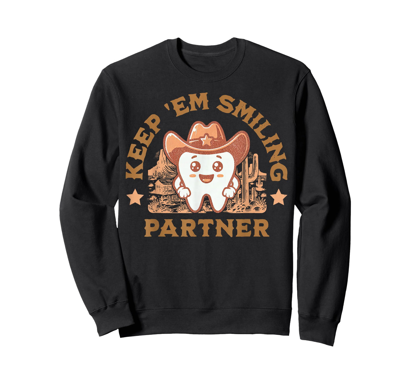Cowboy Cowgirl Western Tooth Dental Squad Dentist Hygienist T-Shirt
