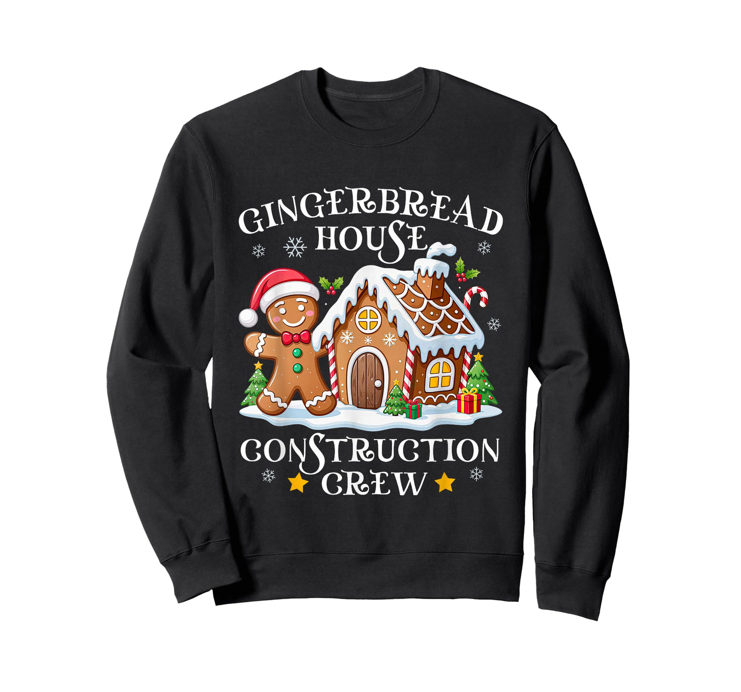 Christmas Gingerbread House Construction Crew Cookie Baking T-Shirt