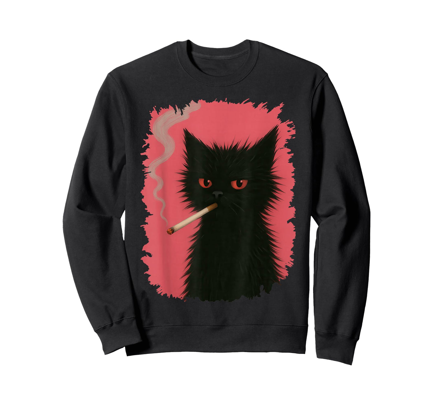 Funny Cat Smoking For Men T-Shirt