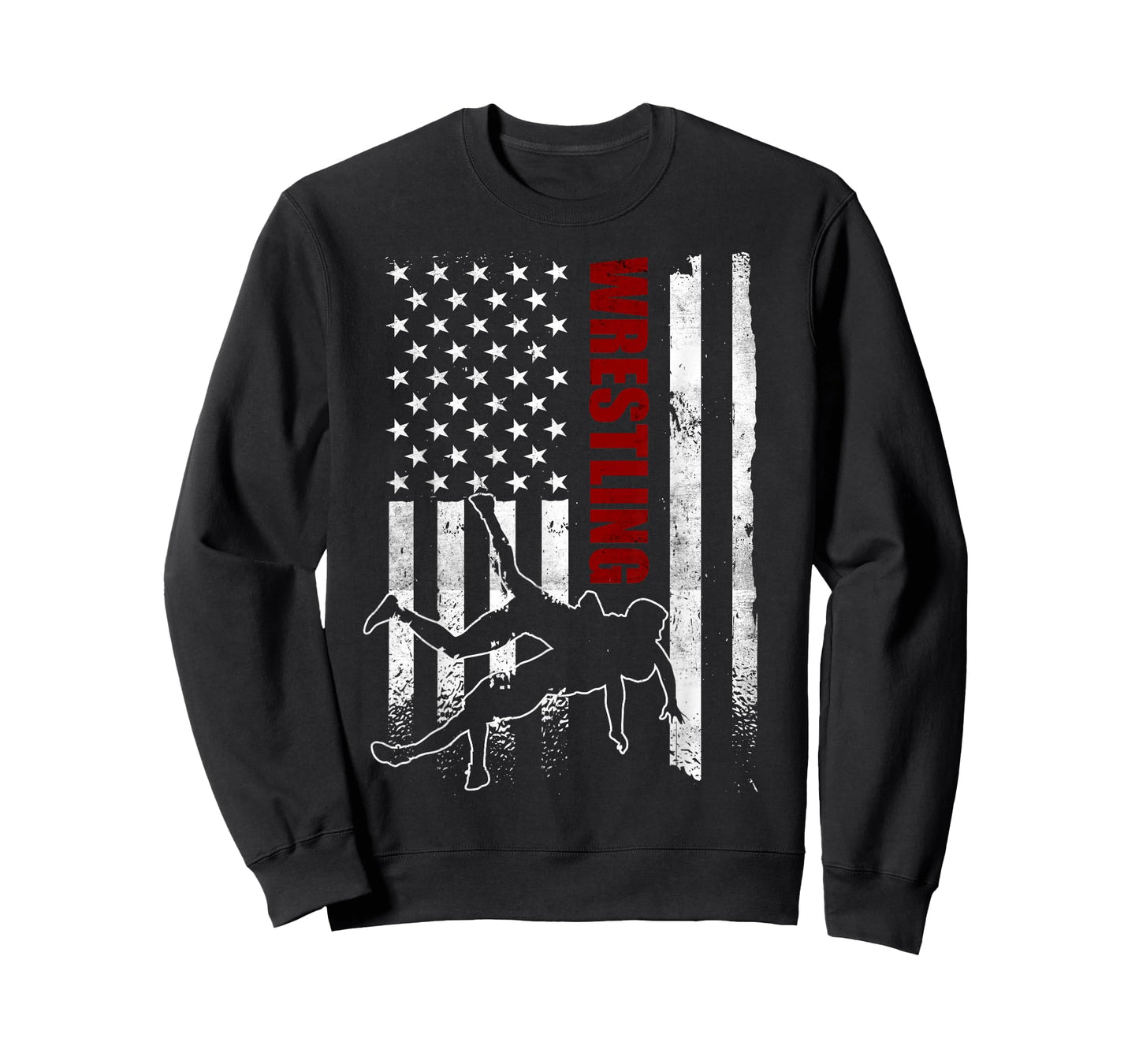 Retro American Wrestling Apparel US Flag Wrestling T-Shirt