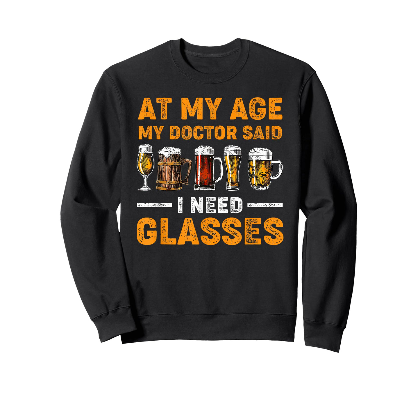 At My Age the Doctor Said I Need Glasses Fun Christmas Beer T-Shirt