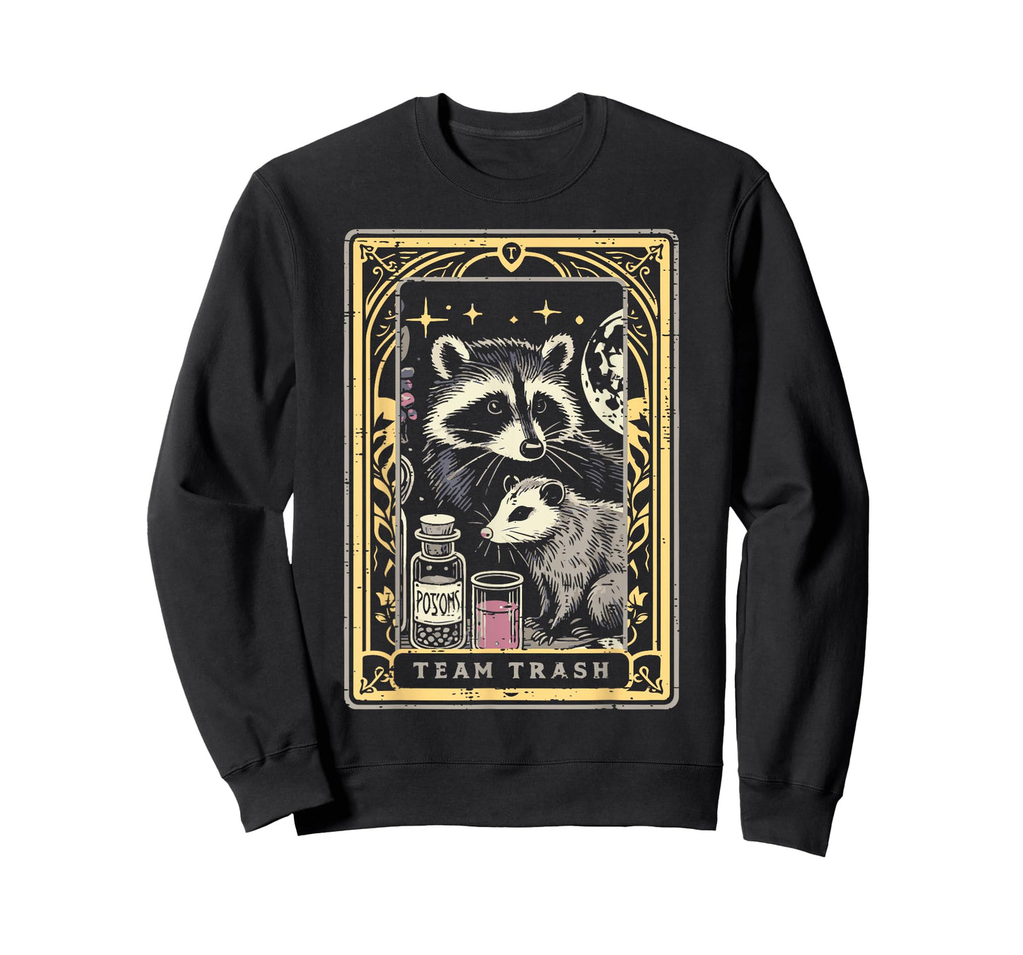 Raccoon Possum Tarot Team Trash Funny Opossum Women Men Kids T-Shirt