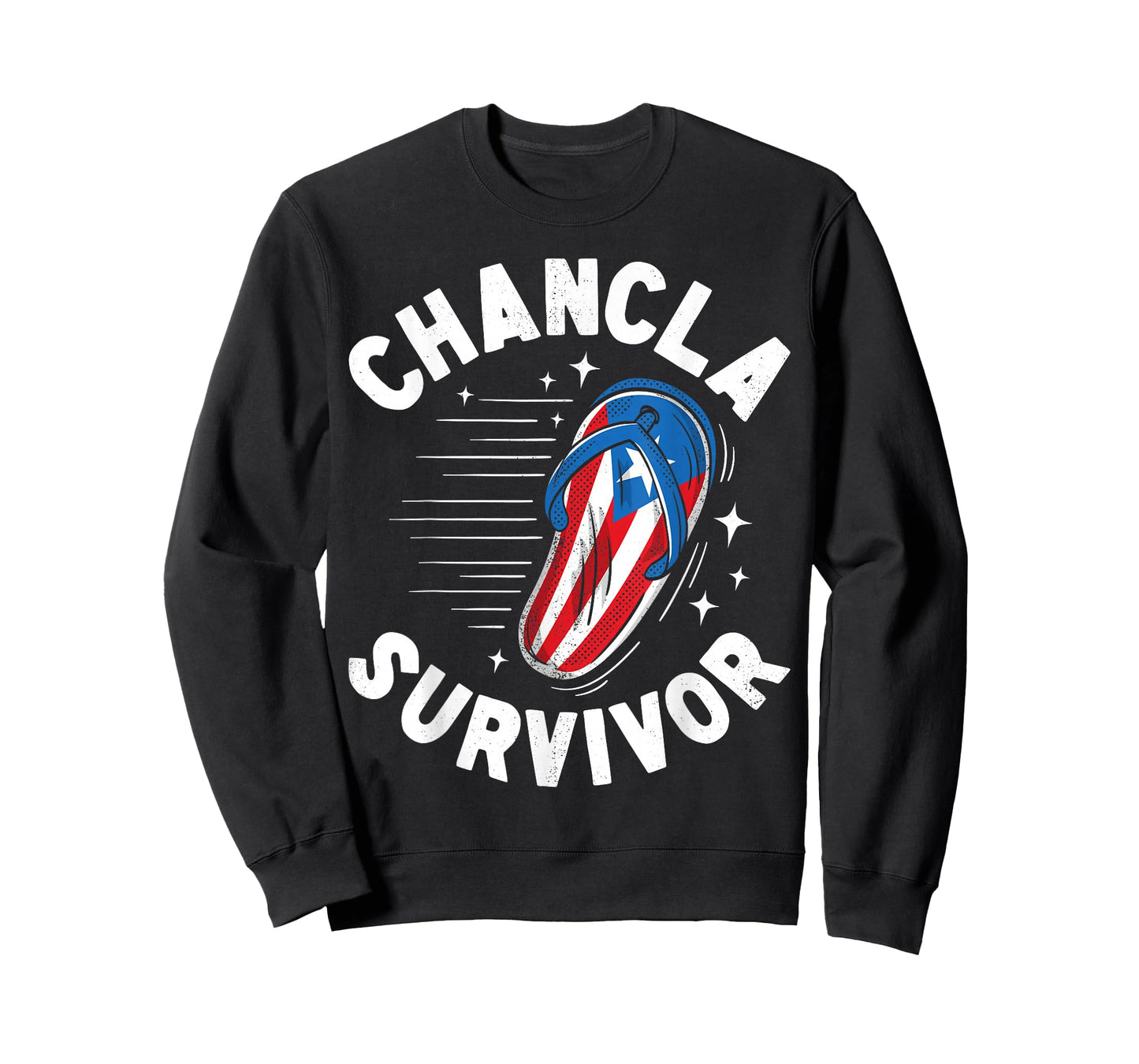 Chancla Survivor Puerto Rican Puerto Rico Funny Spanish Joke T-Shirt