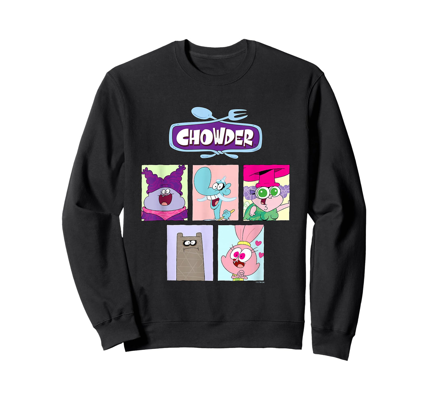 Chowder Main Characters Box Panels Collage T-Shirt