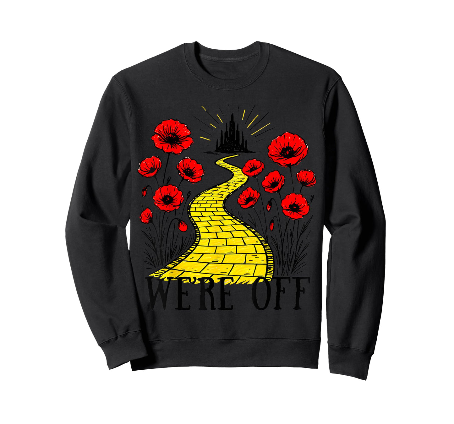 We 're Off Funny Yellow Path Brick Wizard Literature School T-Shirt