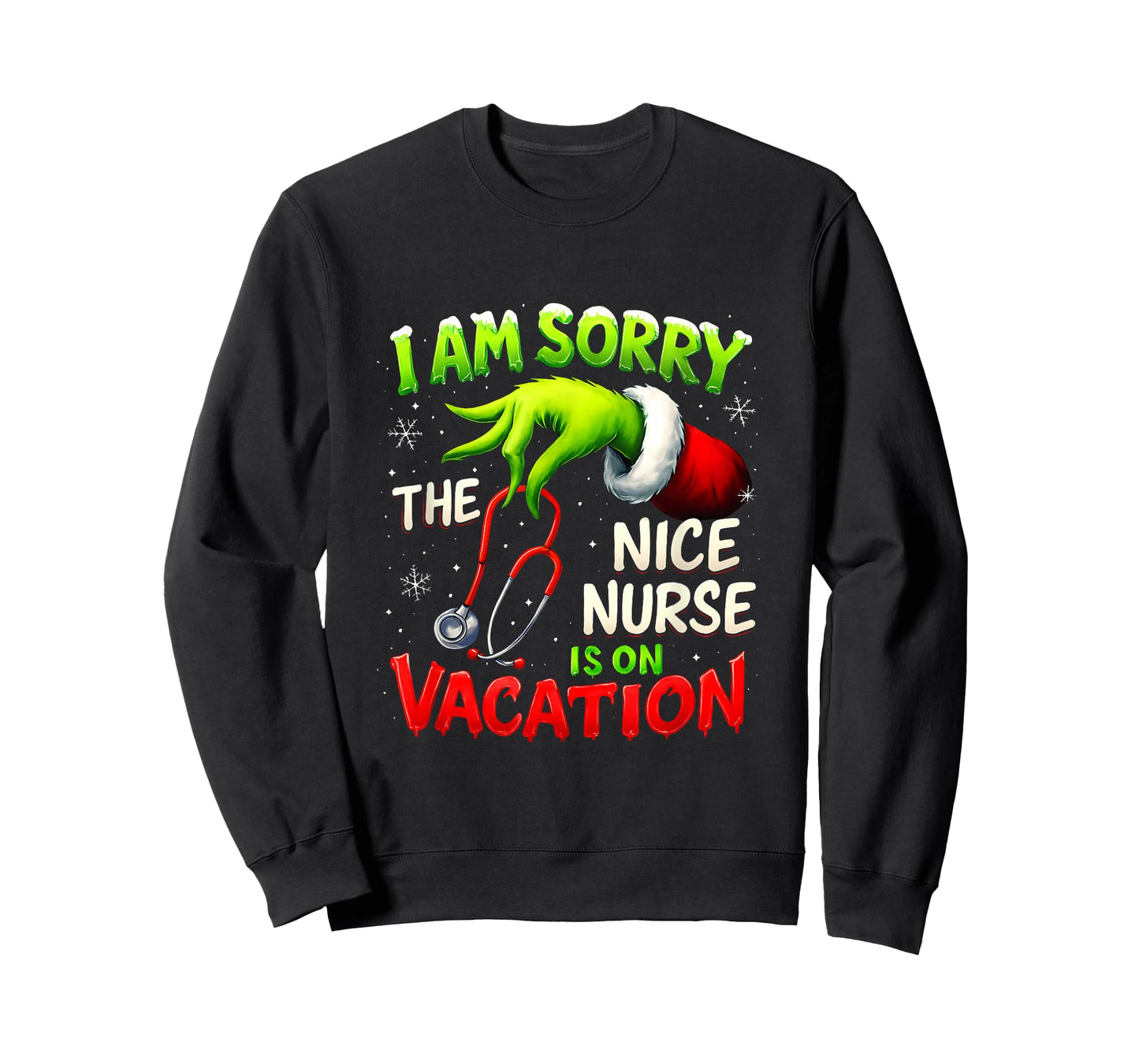 Christmas Funny I Am Sorry The Niche Nurse Santa Hat Medical T-Shirt