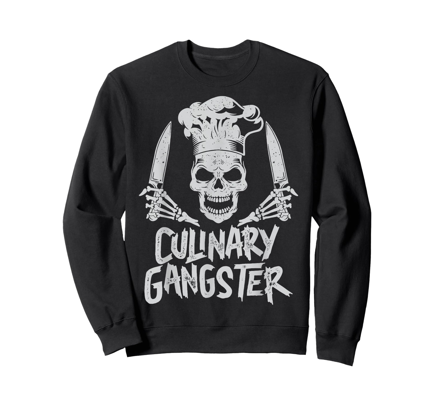 Chef Culinary Gangster Men Women Cook Skull Cooking Knife T-Shirt