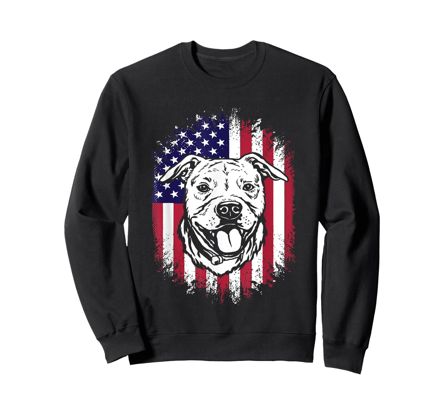 American Flag Amstaff American Staffordshire Terrier Women Men T-Shirt