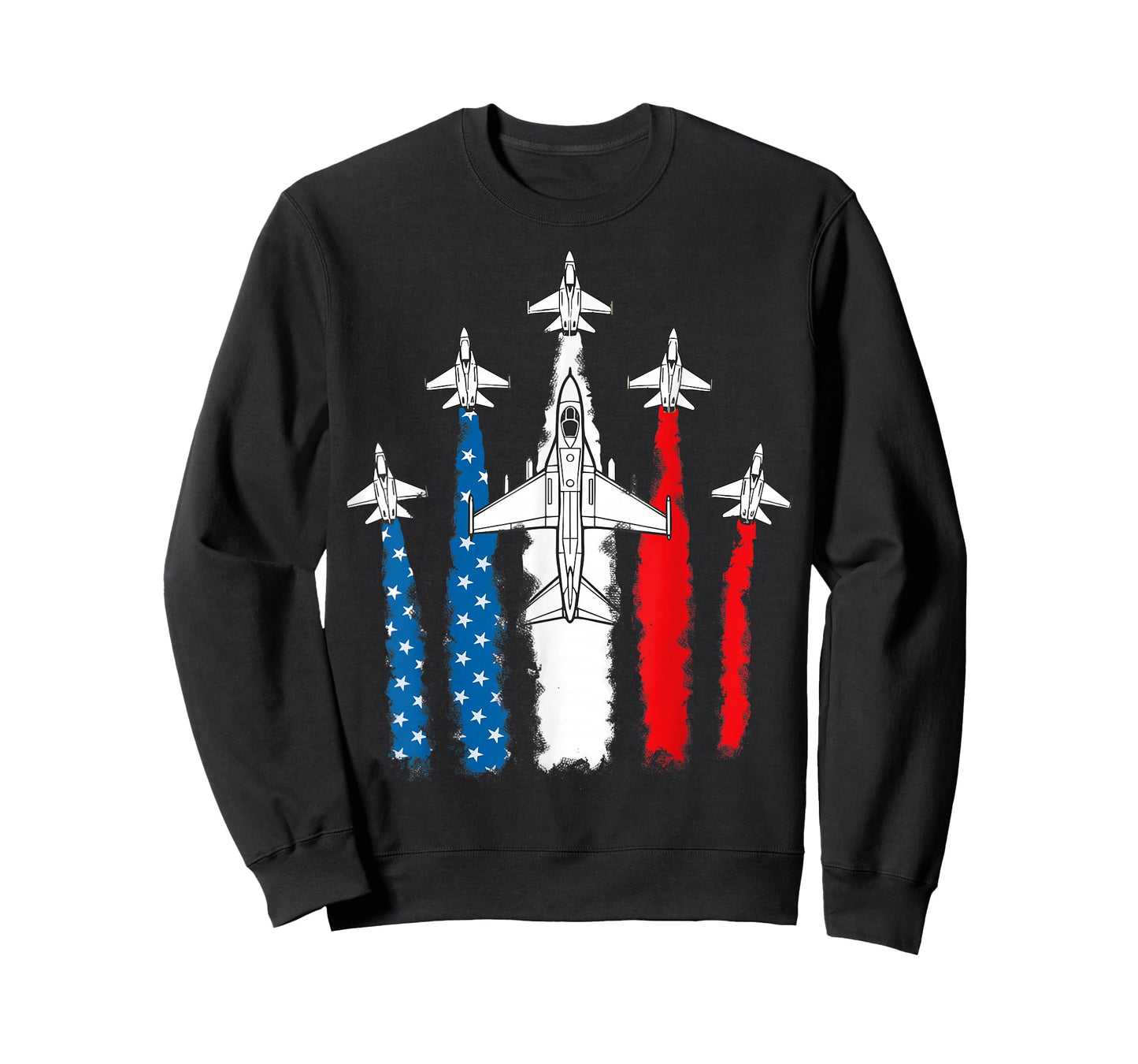 Patriotic USA Flag Fighter Jets Kids 4th of July T-Shirt