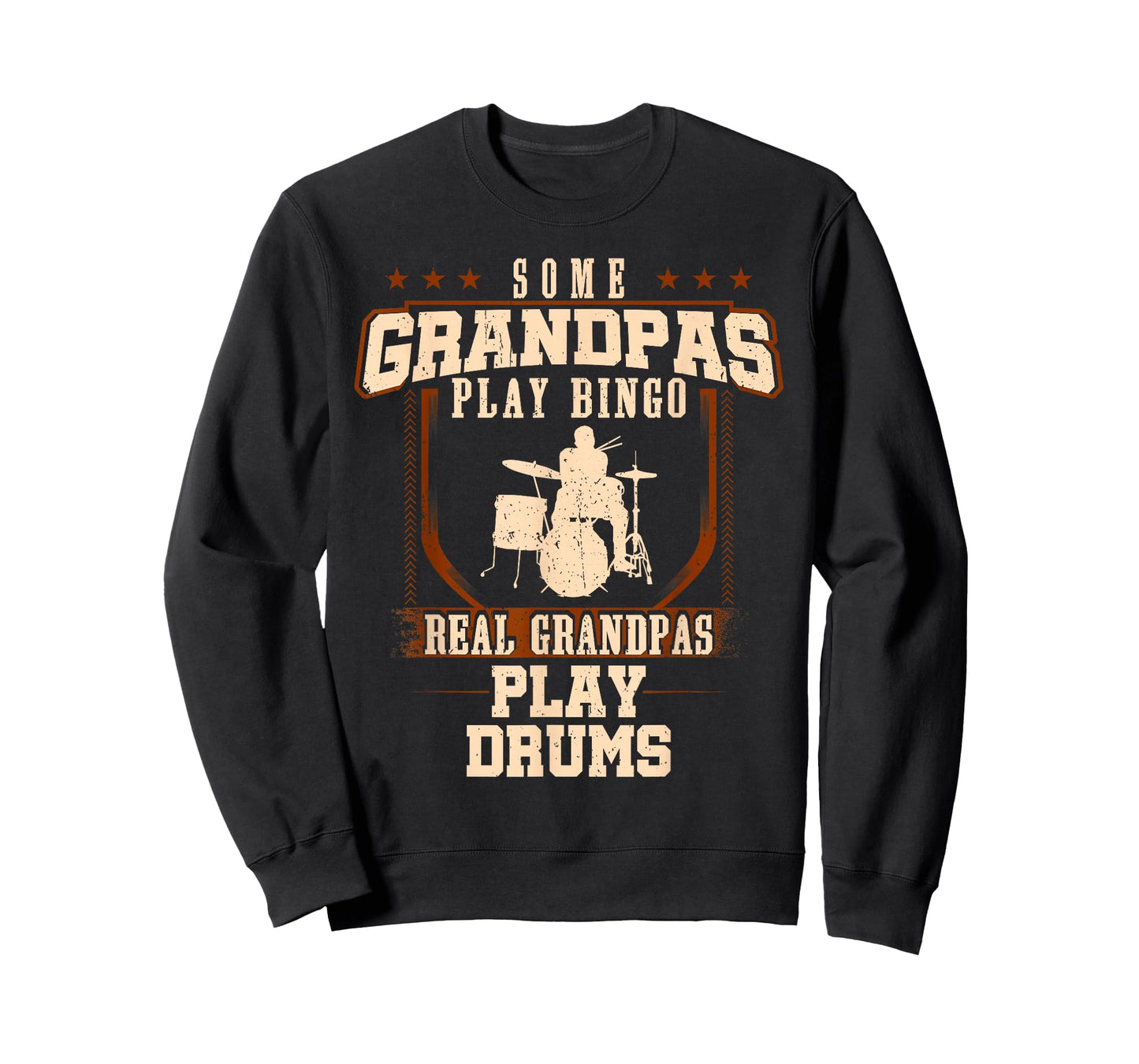 Some Grandpas Play Bingo Real Grandpas Play Drums T-Shirt