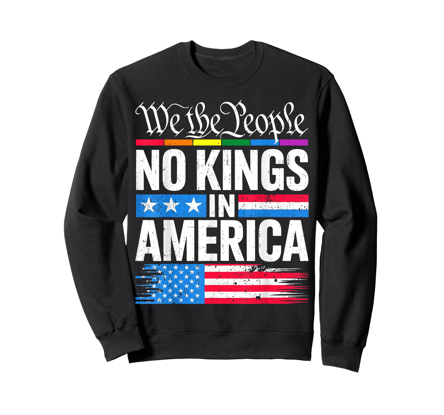 No Kings in America Shirt Rejecting Kings Patriotic USA Men T-Shirt