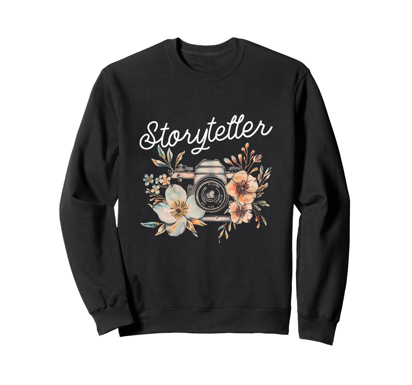 Photographer Storyteller Vintage Camera Flowers Photography T-Shirt