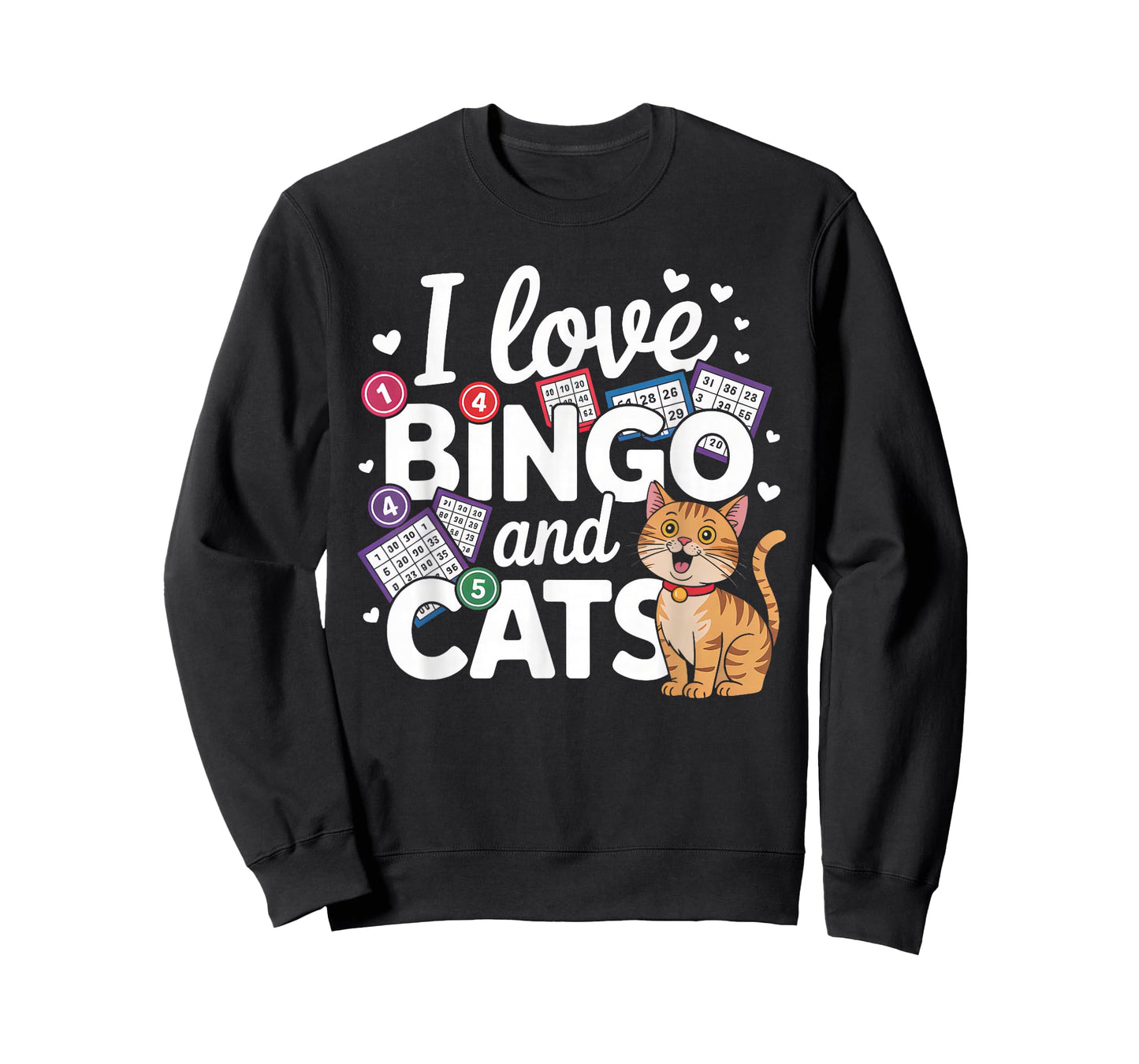 Cat Lover I Love Bingo And Cats Gambling Bingo Player Bingo Men Women T-Shirt