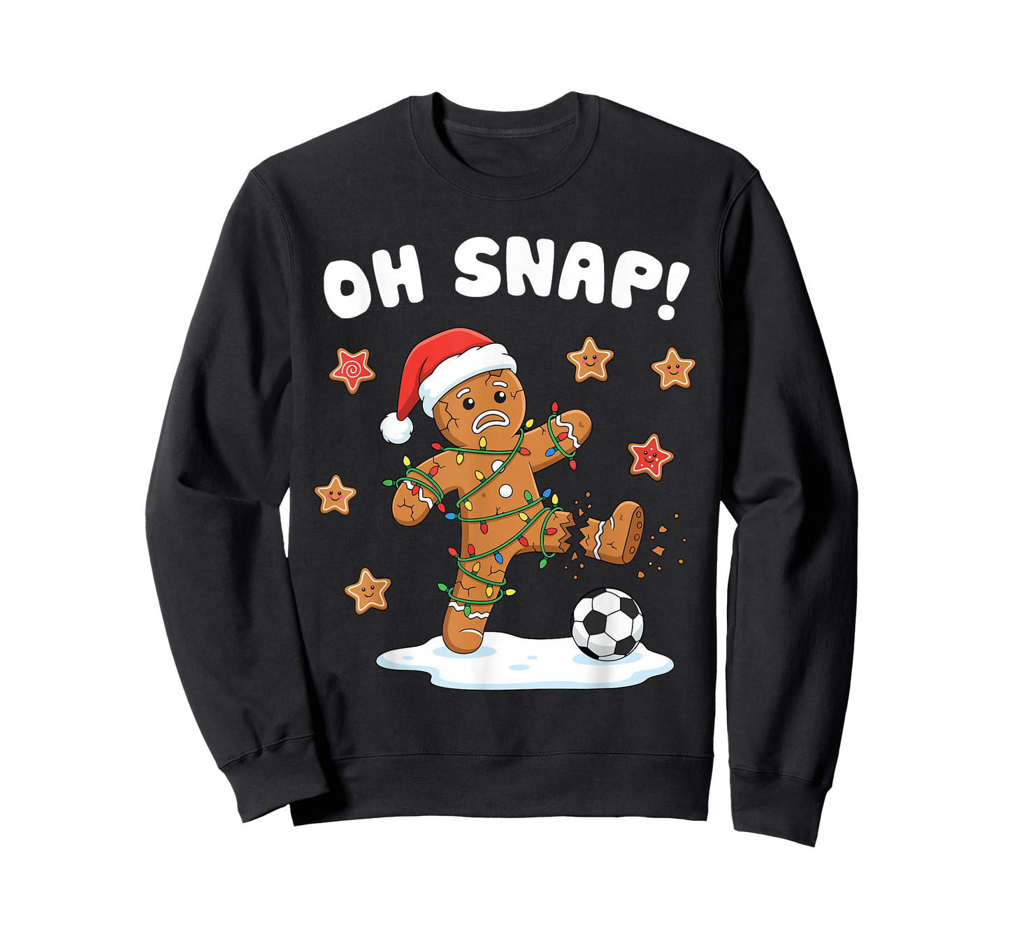 Christmas Gingerbread Oh Snap Cookie Xmas Holiday Soccer T-Shirt