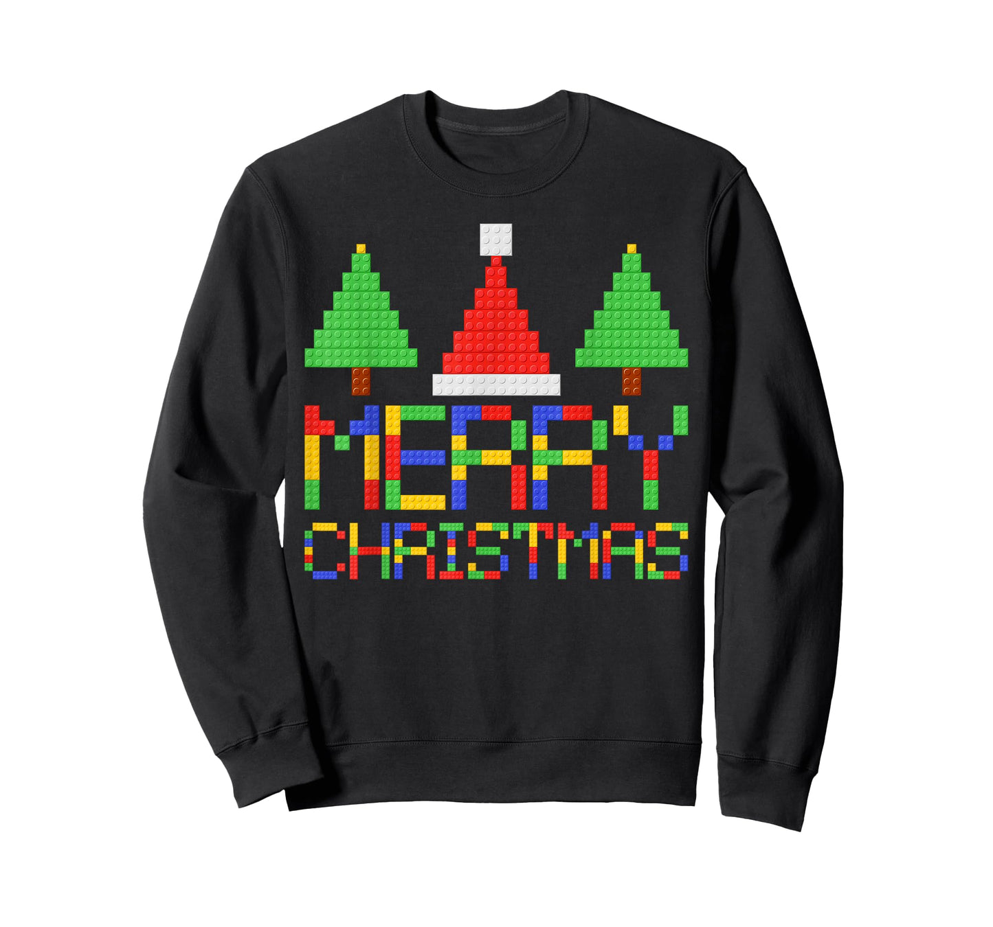 Merry Christmas Pajamas Blocks Building Lovers Boys Kids T-Shirt