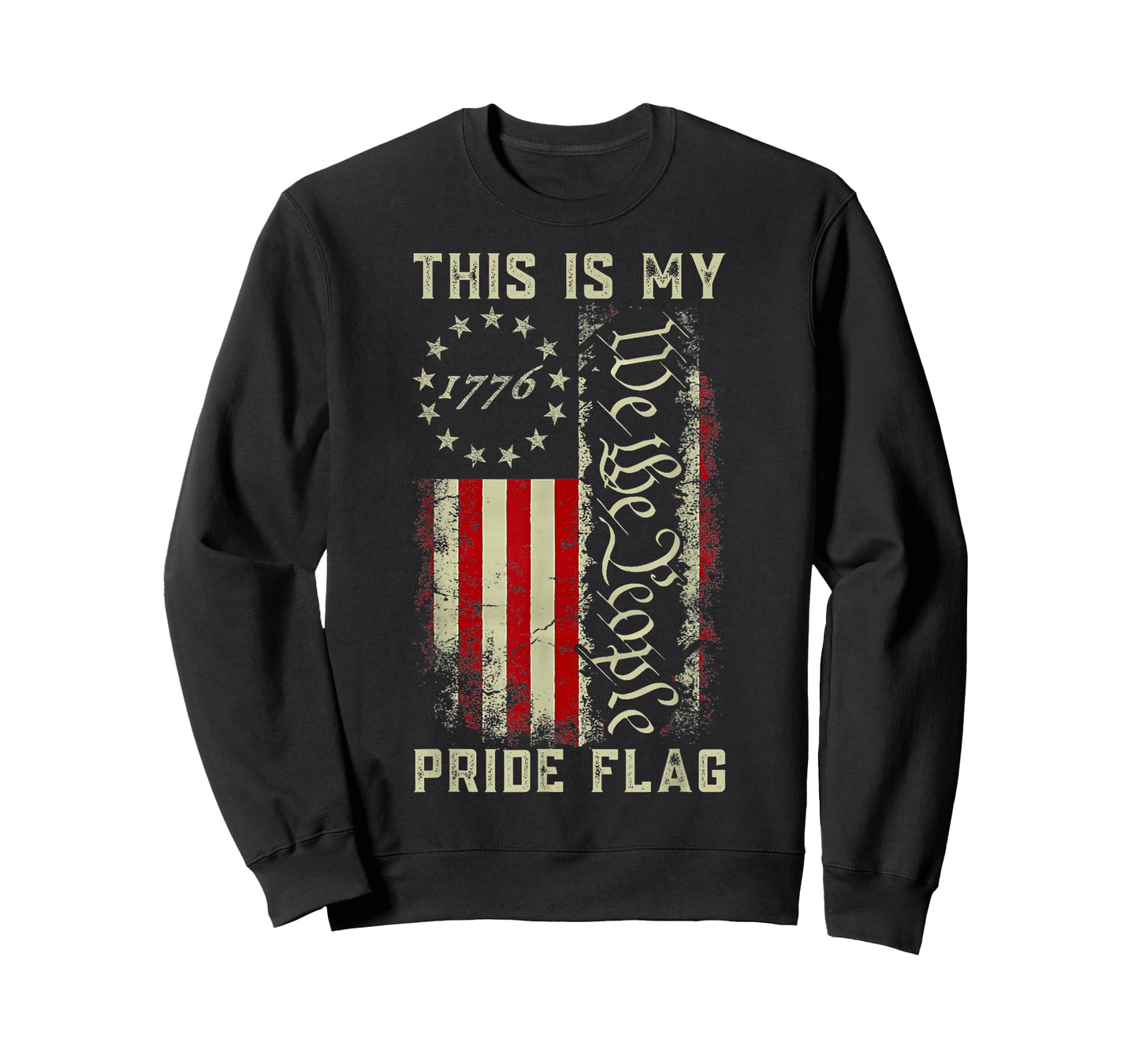 This is My Pride Flag 1776 We The People American Flag USA T-Shirt