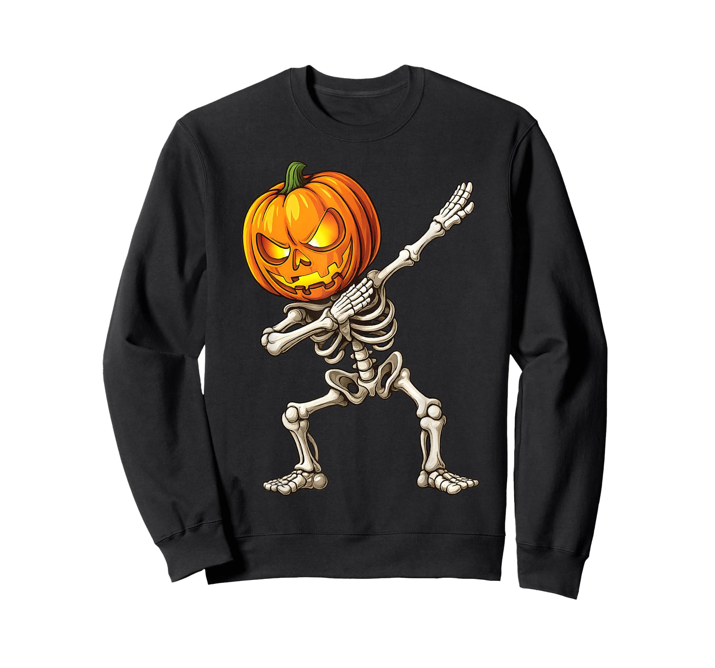 Halloween Boys Dabbing Jack O Lantern Skeleton Scary Pumpkin T-Shirt