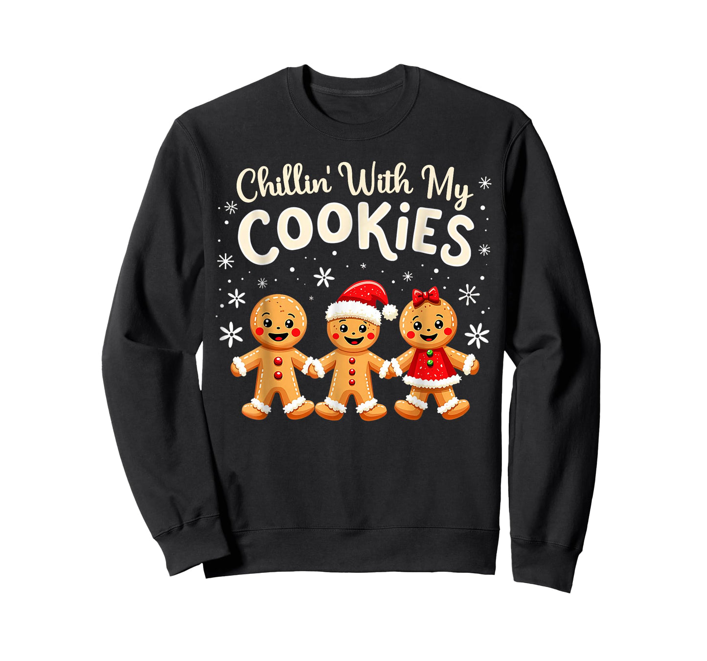 Hangin with My Cookies Gingerbread Women Christmas Teacher T-Shirt