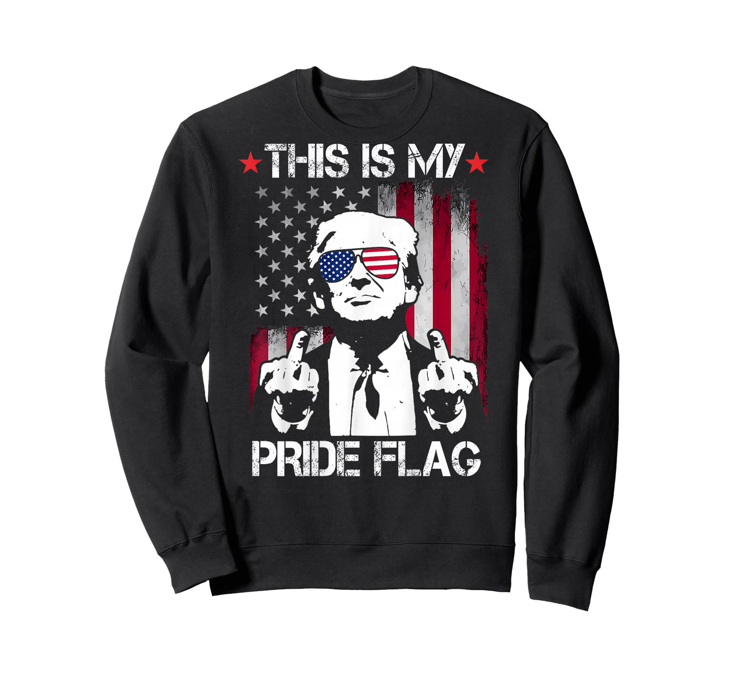 This is My Pride Flag USA American 4th of July On Back T-Shirt
