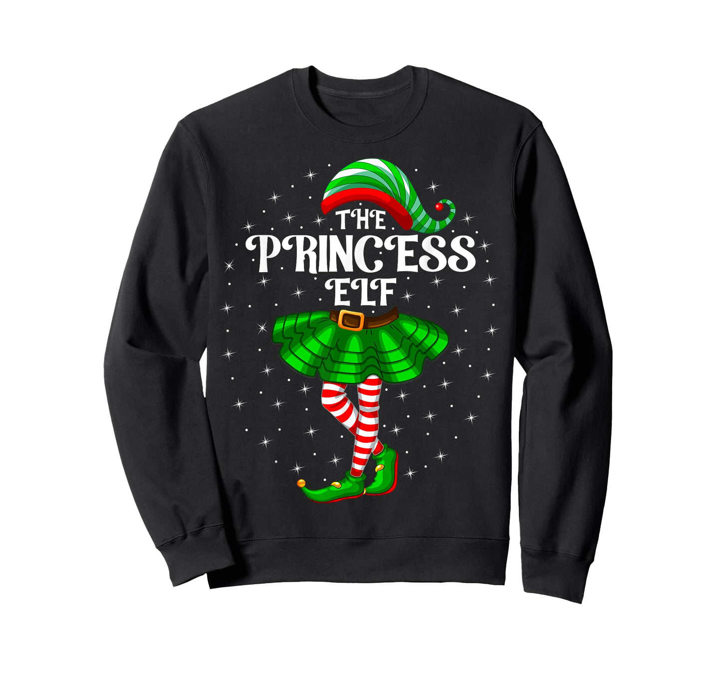 Xmas Family Matching Women Girls The Princess Elf Christmas T-Shirt