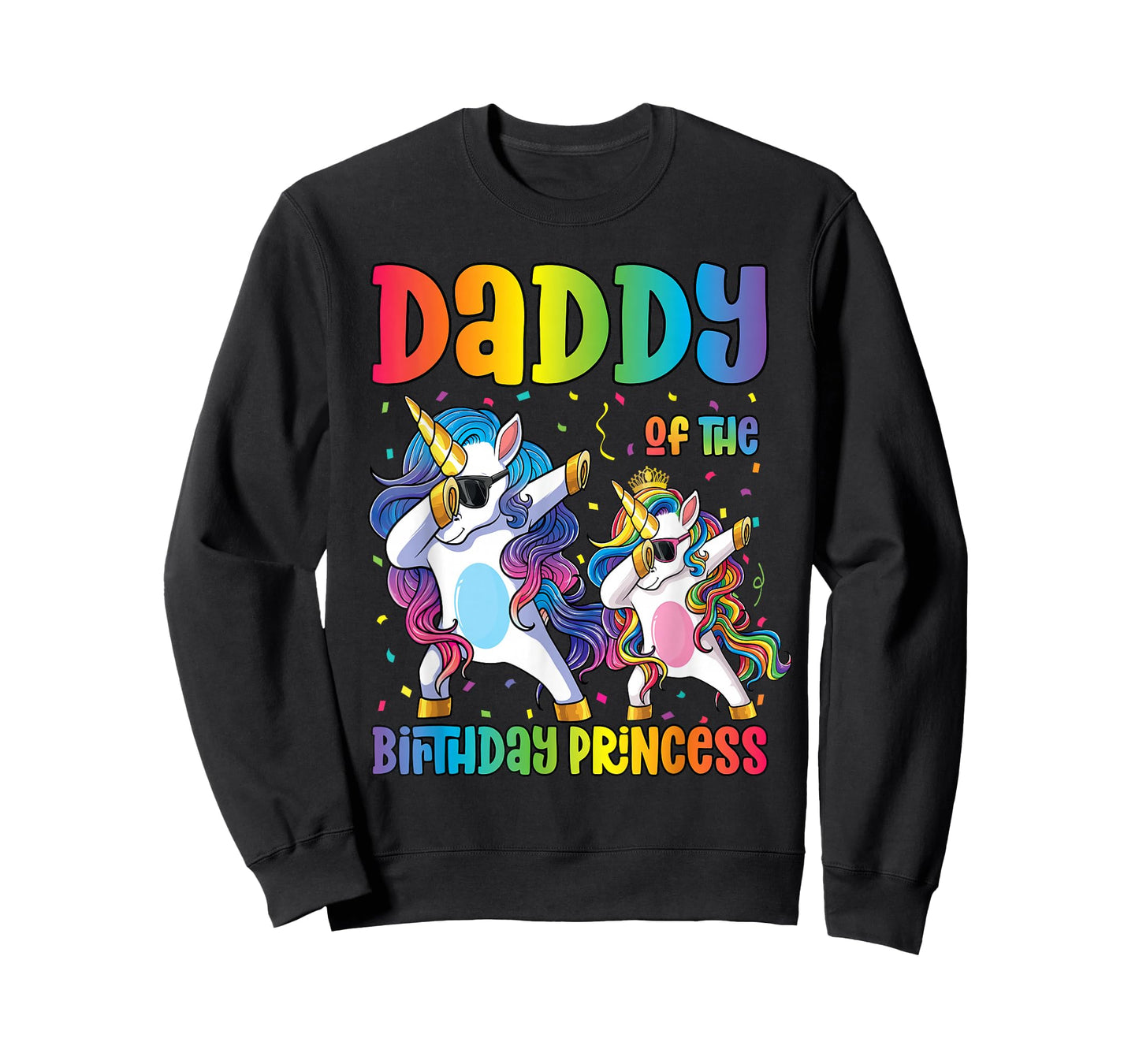 Daddy of the Birthday Girl Dabbing Princess Unicorn Dad T-Shirt