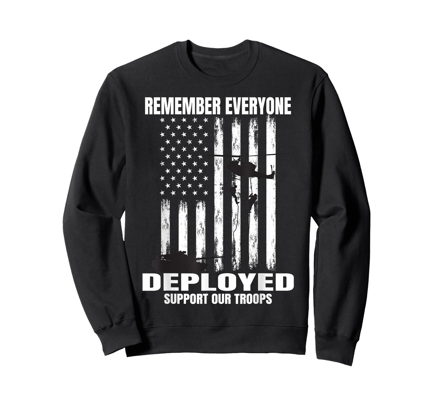 Red Fridays Military Support Remember Everyone Deployed Flag T-Shirt