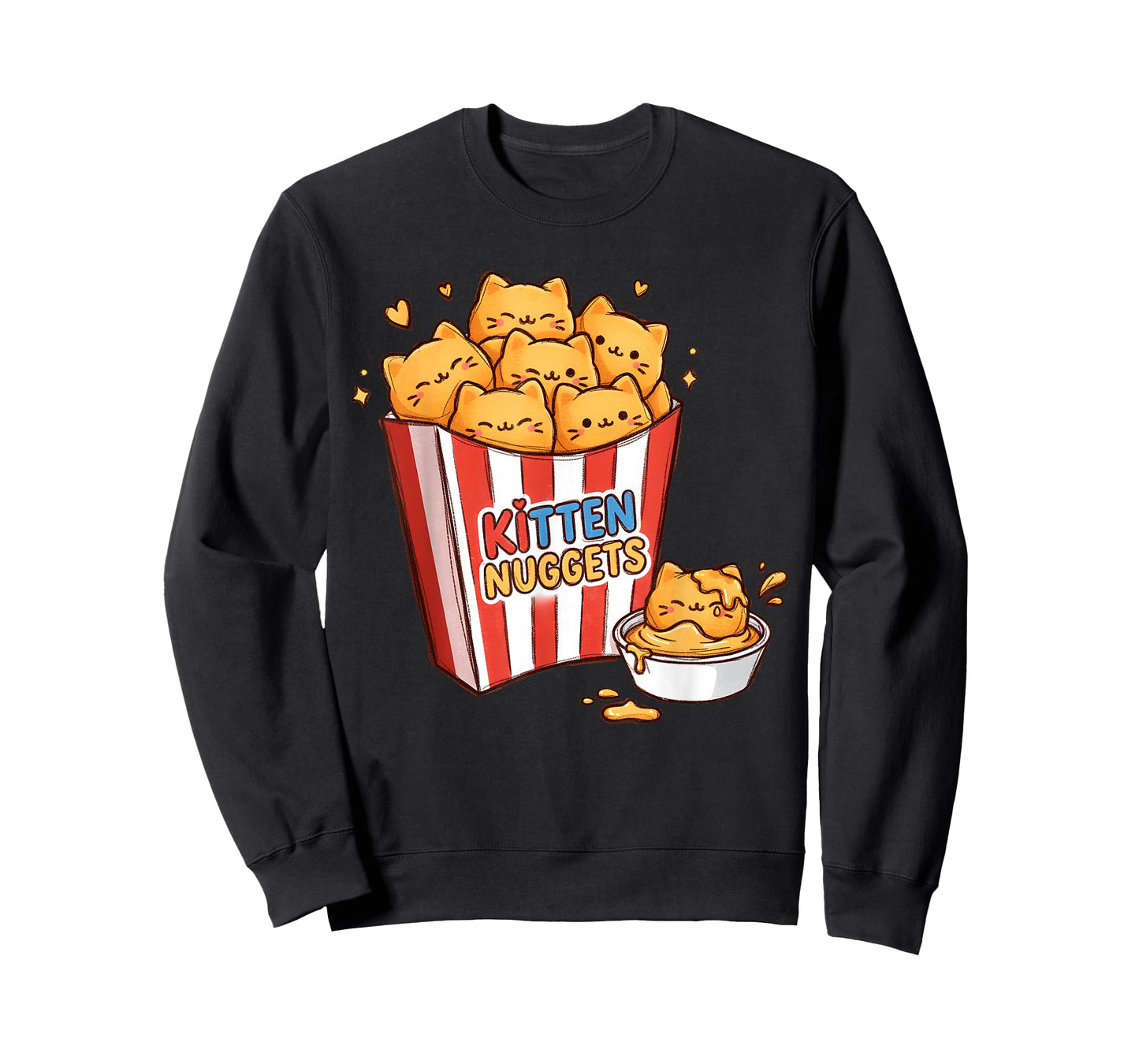 Kitten Nuggets Cat Lover Kitty Chicken Nuggets Fast Food T-Shirt